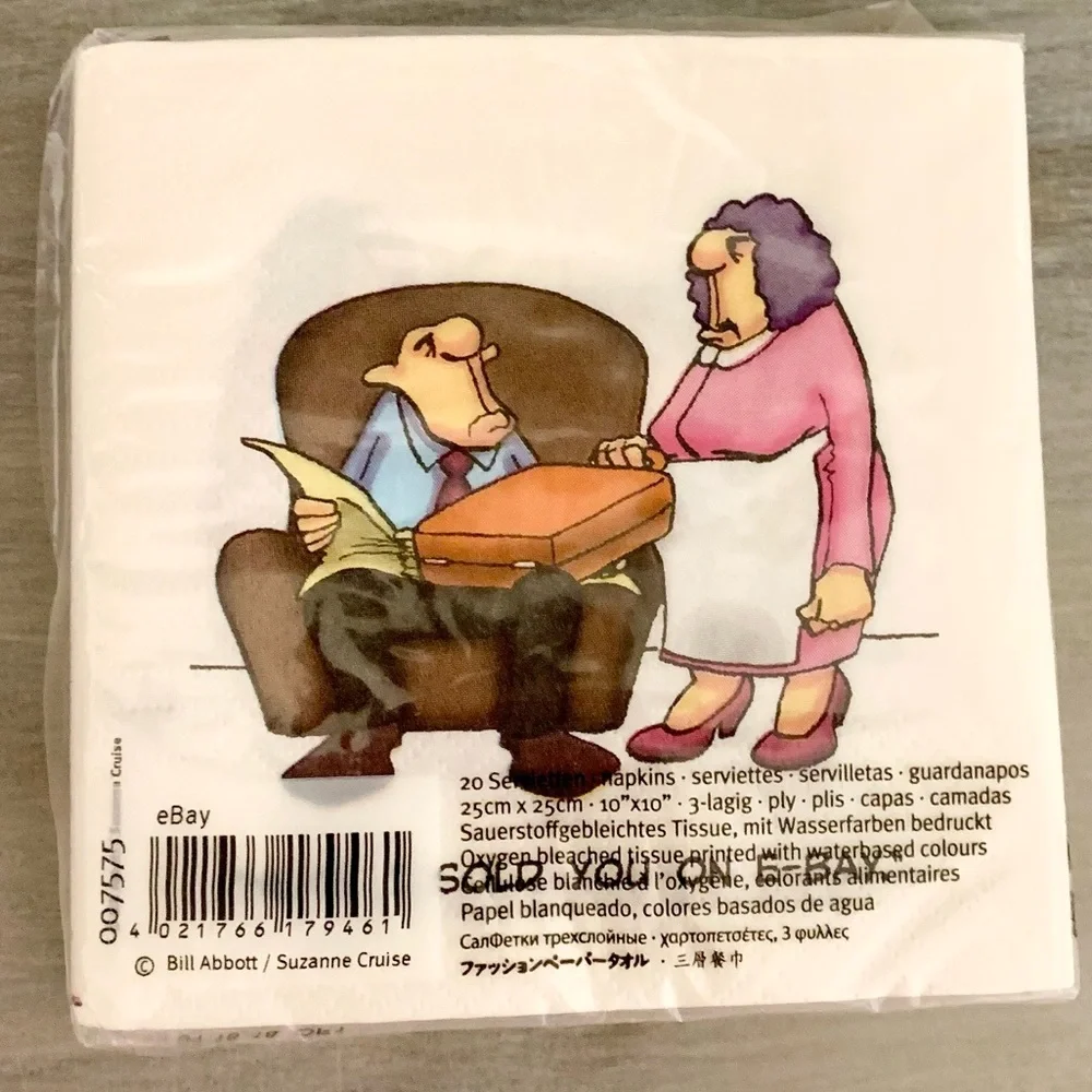 Cocktail Napkins PPD Quips Yellow funny gag gift party napkins dessert napkins